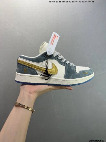 Company-Grade Nike Air Jordan 1 Low Custom Colorway Custom Aj Collaboration - Hi