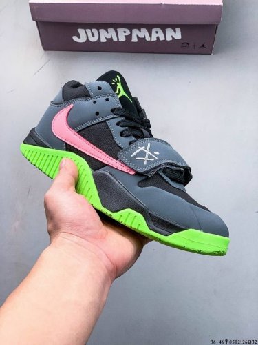 Travis Scott X Jordan Cut The Check Collaboration Reverse Hook Casual Skate Shoe