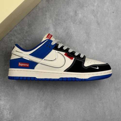 Local Core Private Supreme X Nike Dunk Sb Low Sup X Nike Sb Black And White Blue