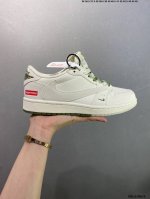 Company-Grade Supreme X Air Jordan 1 Low Double Swoosh Mint Green Two-Tone This