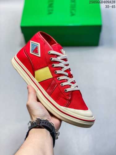 Bottega Veneta Eliot Round Toe Lace-Up Mid-Top Canvas Shoes Size: 35-45 Code 05G