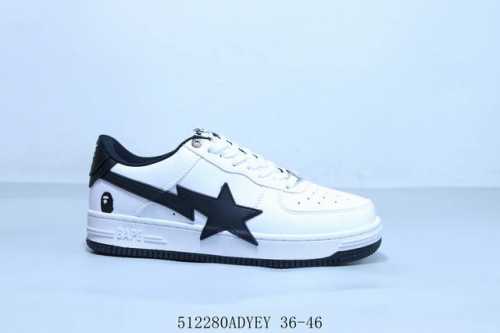 bape Sta To Low Pure Original Color Celebrity Style Classic Patent Leather Ap