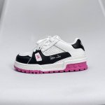 Lv Trainer Children's Perforated Mesh Panel Shoes Size: 26-37 Cm Comfortable And