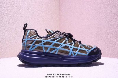 Authentic Dior B31 Mesh Rubber Round Toe Lace-Up Rattan Pattern Comfortable And