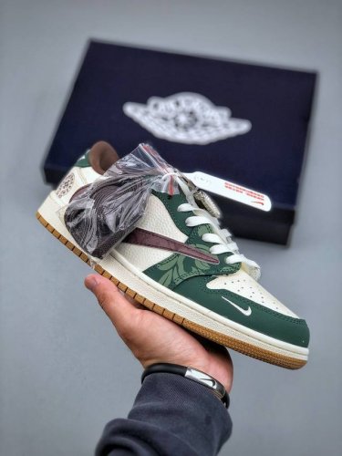 Travis Scott X Fragment Design X Air Jordan 1 Low Og Sp Aj1 Collaboration Green