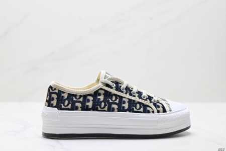 Genuine Dior Walk N Series Presbyopia Embroidered Thick-Soled Canvas Shoes Casua - Click Image to Close