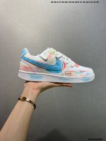 Core Private Company-Level Nike Court Vision 1 Low Phantom Cross Hand-Painted Gr