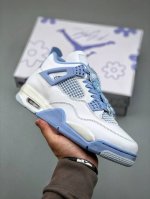 Nike Air Jordan 4 Retro Jordan 4Th Generation Aluminum White And Blue Small Flow