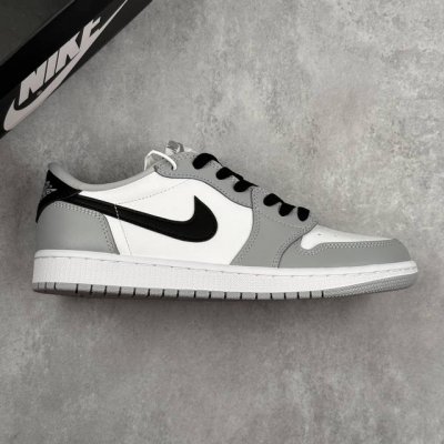 Local Core Private Air Jordan 1 Retro Low Og Barons Low-Top Gray White Black Aj1