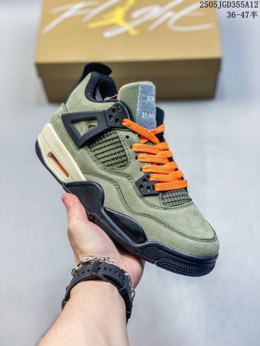 Authentic With Half Sizes Air Jordan 4 Olive Aj4 Military Green Men's Retro Casu