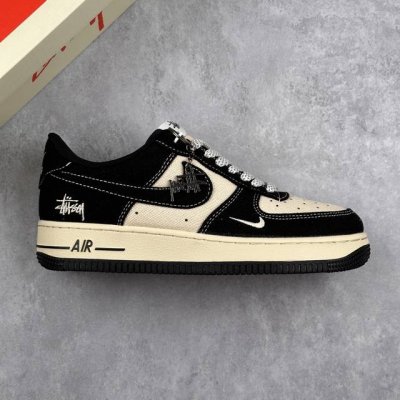 Local Core Private Nike Air Force 1'07 Low Stussy Collaboration Beige Black Cott