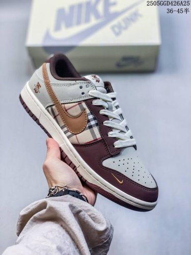 Overseas Hit Limited Sale High-End Customized Nike Sb Dunk Low Burberry Joint --