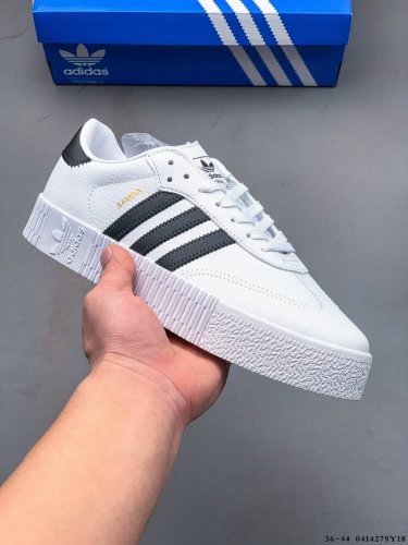 Collection True Label Half Size! Adidas Samba Rose Clover Retro Thick Bottom Hei