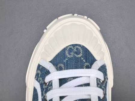 Channel Advantage Dongguan Gucci Round Toe Lace-Up Thick-Soled Low-Top Canvas Sh - Click Image to Close