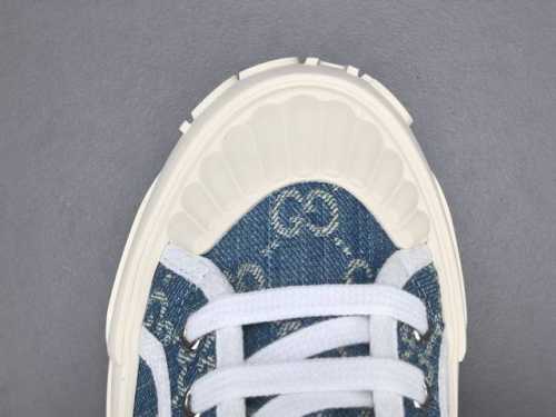 Channel Advantage Dongguan Gucci Round Toe Lace-Up Thick-Soled Low-Top Canvas Sh