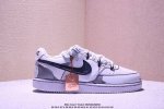 Corporate Nike Court Vision 1 Low Phantom Cross Hand-Painted Graffiti Customized