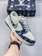 Nike Sb Dunk Low "Lv Joint Dark Blue Denim" Anniversary High-End Customized Low-