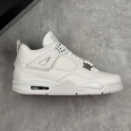 Local Core Private Air Jordan 4 Retro Pure Money Pure White And Silver Buckle Aj