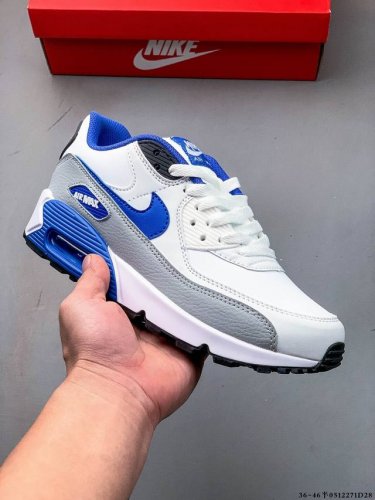 Company-Grade! Nike Wmns Nike Air Max 90 Oreo Half-Padded Air Cushion Full-Leath