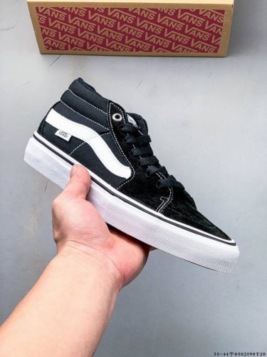 Company-Level Vulcanized Sole! Vans Sk8-Mid Slim Mid-Top Fashionable Sports Casu