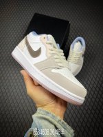 B Air Jordan 1 Low Aj1 Joe 1 Carved Pink Low-Top Cultural Leisure Sports Shoes I