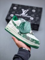 k Nike Air Air Force 1 07 Low Lv Joint Green Denim Air Force One Low-Top Casu