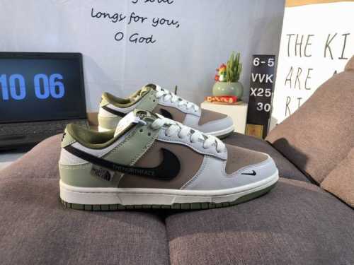 High-End Custom Nike Sb Dunk Low North Face Collaboration --- Olive Green And Bl