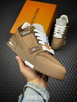 r Tyler X Louis Vuitton Lv Trainer Co-Branded Low-Top Casual Sneakers Oversea