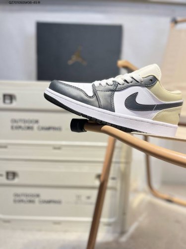 Company-Grade Full-Grain Leather Jordan Air Jordan 1 Low Aj1 Low-Top Basketball