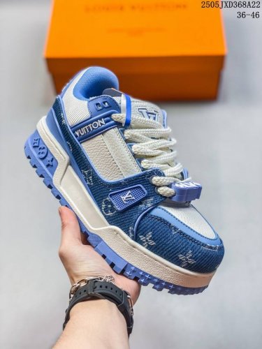 New Lv Louis Vuitton Trainer Sneaker Low Casual Sports Culture All-Match Sneaker
