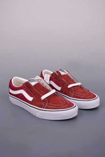 vans Sk8-Low Burgundy A New Generation Of Low-Top Vulcanized Canvas Shoes Thi