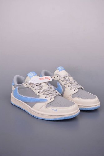 fragment X Travis Scott X Gucci Air Jordan 1 Low Three-Party Joint Inverted H