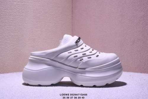 Genuine Label Loewe Ballet Runner Calfskin Round Toe Lace-Up Low-Top Casual Shoe