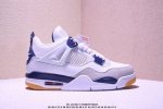 Nike Sb X Jordan Air Jordan 4 Navy Fabric And Synthetic Leather Collaboration Mo