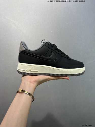Company-Level Nike Air Force 1 Low 07 Dark Pewter Black Original Last And Paperb