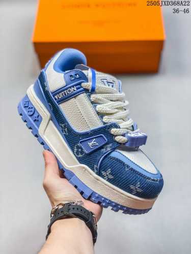 New Lv Louis Vuitton Trainer Sneaker Low Casual Sports Culture All-Match Sneaker