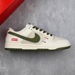 Local Core Private Nk Sb Dunk Low Supreme Joint-Double Hook Beige Dark Green Ann