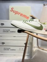 Company-Level Top Layer Leather Supreme X Jordan Air Jordan 1 Low Aj1 Low-Top Se