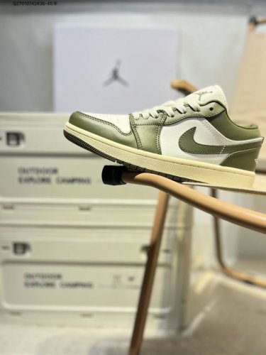 Company-Grade Full-Grain Leather Jordan Air Jordan 1 Low Aj1 Low-Top Basketball