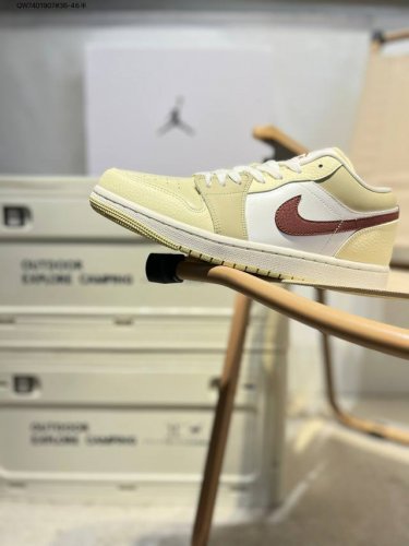 Company-Level First-Layer Leather Jordan Air Jordan 1 Low Aj1 Low-Top Series Bas
