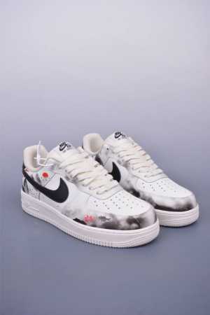 Nike Air Force 1 Low Landscape Ink Painting Original Last And Original Cardboard - Click Image to Close