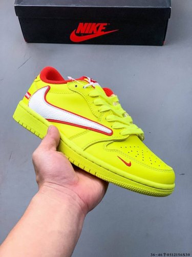 Company-Grade Top Layer! Nike Air Jordan 1 Low Aj1 Joe 1 Reverse Swoosh Low-Top