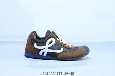 Loewe Ballet Runner 2.0 Calfskin Round Toe Lace-Up Low-Top Waffle Series Lifesty