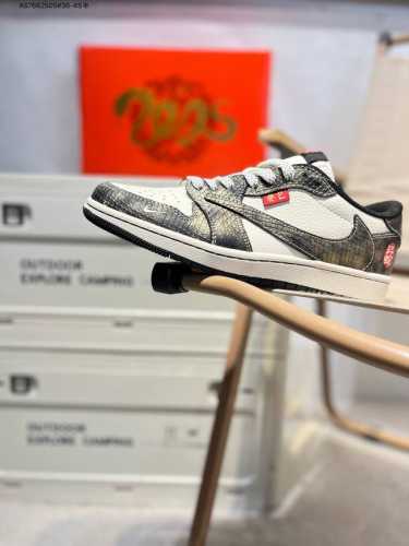 Company-Level Top Layer Leather Snake Year X Jordan Air Jordan 1 Low Aj1 Low-Top