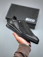 l Ecco Loafers For Men Summer Genuine Leather Breathable And Comfortable Slip