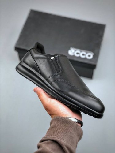 l Ecco Loafers For Men Summer Genuine Leather Breathable And Comfortable Slip