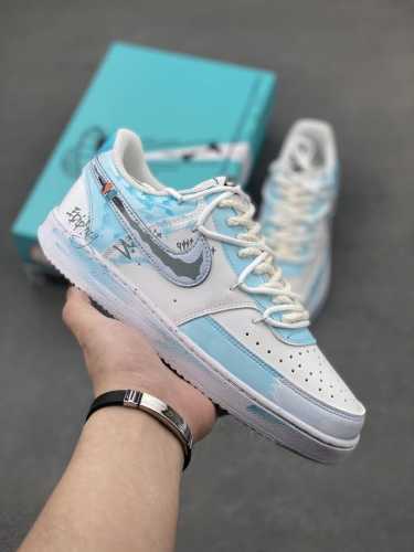 Nike Court Vision 1 Low Dreaming Of The Starry Sky Hand-Painted Graffiti Customi
