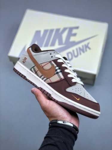 Overseas Hit Limited Sale High-End Customized Nike Sb Dunk Low Burberry Joint --