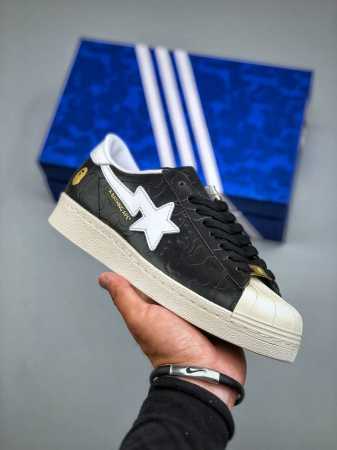 adidas Team Court Bape Co-Branded Shell Head Real Shot First Release Channel - Click Image to Close