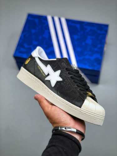 adidas Team Court Bape Co-Branded Shell Head Real Shot First Release Channel